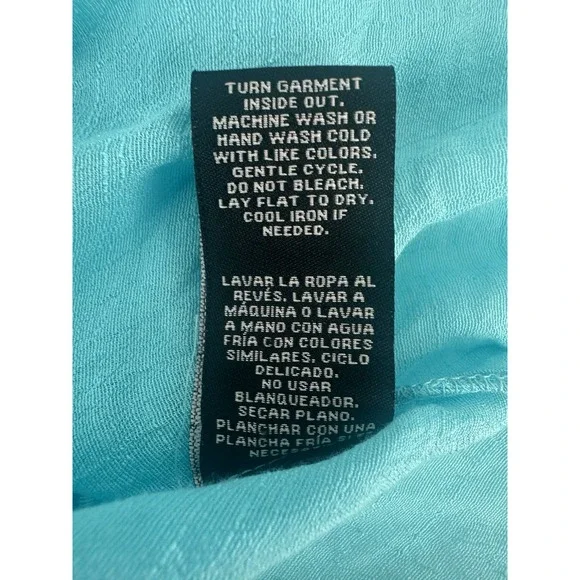 Zac & Rachel Turquoise Boho Baby Doll Beachy Peasant Bell Sleeve Flowy BB18 - Picture 8 of 8